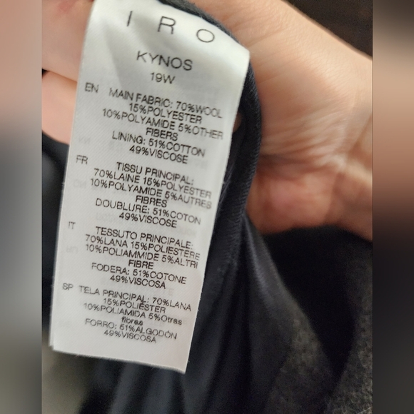 Iro Gray Wool Blazer Size 34 -Xsm - Picture 10 of 10